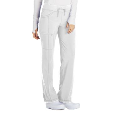 Infinity 1123A Women's 4-Pocket Low Rise Pant - White