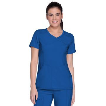 Infinity 2625A Women's 4-Pocket Mock Wrap Top - Royal