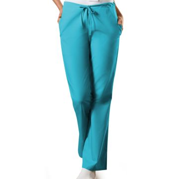 Cherokee 4101 Women's Natural Rise Flare Leg Drawstring Pant