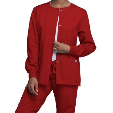 Cherokee 4350 Women's Snap Front Jacket - Red