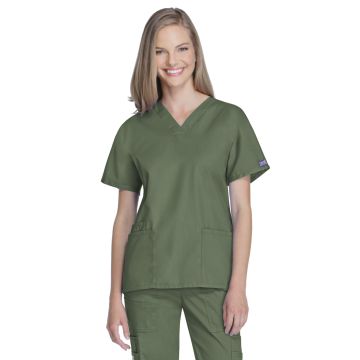 Cherokee 4700 Women's 2-Pocket V-Neck Top - Olive
