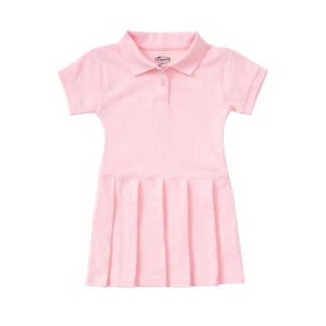 Classroom Uniforms 54120 Girls' Pique Polo Dress for Preschool - Pink