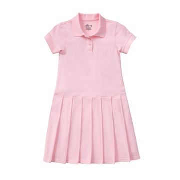 Classroom Uniforms 54121 Girls' Pique Polo Dress for Children - Pink
