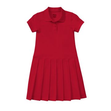Classroom Uniforms 54122 Girls' Pique Polo Dress for Youth - Red