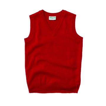Classroom Uniforms 56912 Youth Unisex V- Neck Sweater Vest - Red
