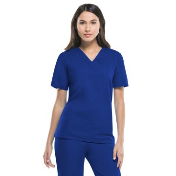 Dickies Medical 83706 Unisex 1-Pocket Tuckable V-Neck Top - Royal
