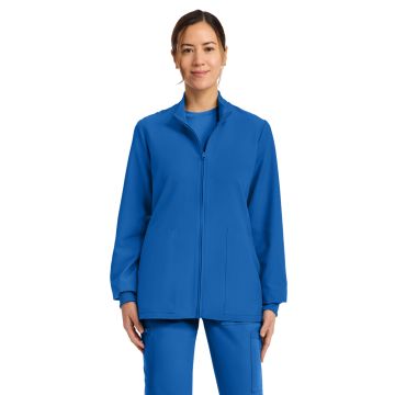 Cherokee CK00013A Women's 2-Pocket Zip Up Scrub Jacket - Royal