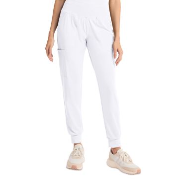 Cherokee CK033 Women's 5-Pocket Jogger Pant - White