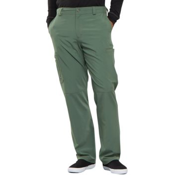 Infinity CK200A Men's Zip Fly Button Closure Tapered Leg Pant - Olive