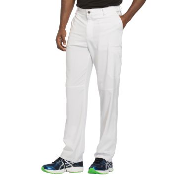 Infinity CK200A Men's Zip Fly Button Closure Tapered Leg Pant - White