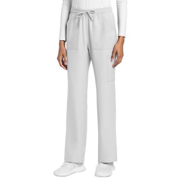 Cherokee CK272A Women's 4-Pocket Drawstring Cargo Pant - White