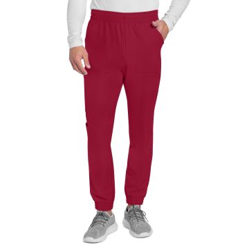 Cherokee CK278A Men's 4-Pocket Mid Rise Jogger Pant - Red