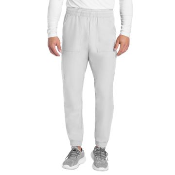 Cherokee CK278A Men's 4-Pocket Mid Rise Jogger Pant - White