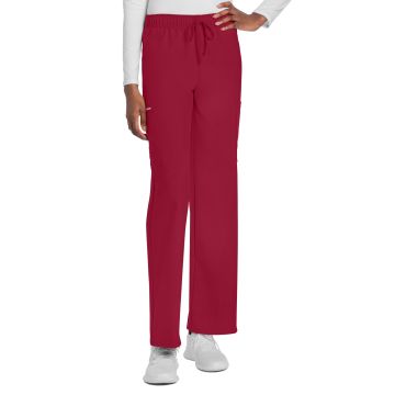 Cherokee CK280A Unisex 3-Pocket Mid Rise Drawstring Pant - Red