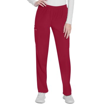 Cherokee CK281A Women's 3-Pocket Mid Rise Cargo Pant - Red