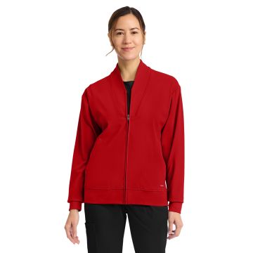 Cherokee CK353 Women's 2-Pocket Warm-Up Jacket - Red