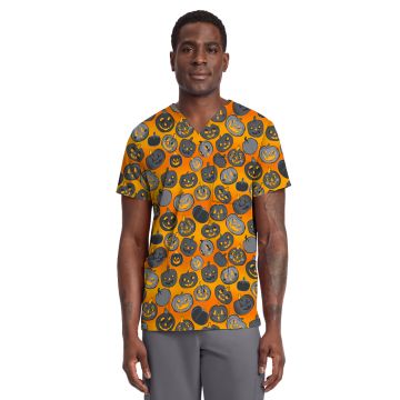 Cherokee CK691 Unisex V-Neck Print Top