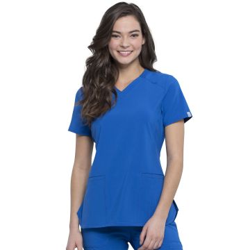Infinity CK865A Women's 2-Pocket V-Neck Top - Royal