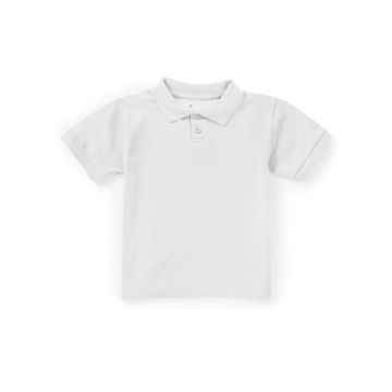Classroom Uniforms CR832D Unisex Toddler Short Sleeve Pique Polo - White