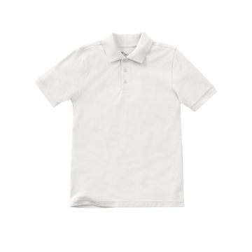 Classroom Uniforms CR832X Unisex Adult Short Sleeve Pique Polo - White