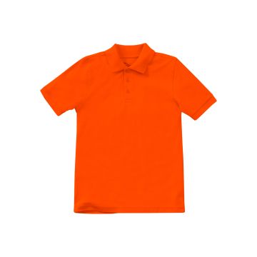 Classroom Uniforms CR832Y Unisex Youth Short Sleeve Pique Polo - Orange