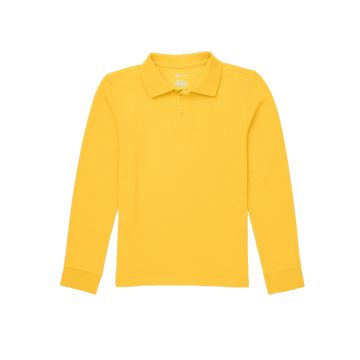 Classroom Uniforms CR835Y Children's Unisex Long Sleeve Pique Polo - Gold