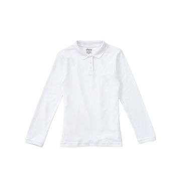 Classroom Uniforms CR854Y Girls' Long Sleeve Fitted Interlock Polo