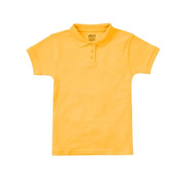 Classroom Uniforms CR858Y Girls' Short Sleeve Fitted Interlock Polo - Gold