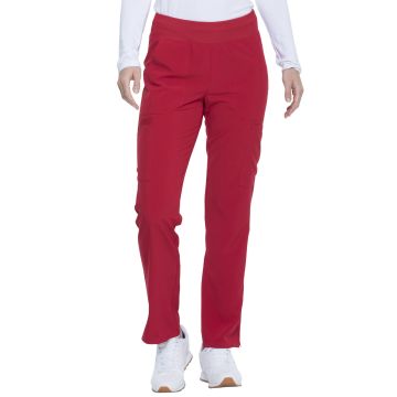 Dickies Medical DK005 Women's Natural Rise Tapered Leg Pull-On Pant - Red