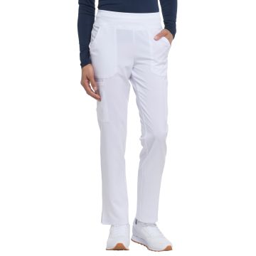 Dickies Medical DK005 Women's Natural Rise Tapered Leg Pull-On Pant - White