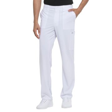 Dickies Medical DK015 Men's Natural Rise Drawstring Pant - White