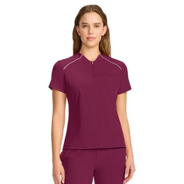 Infinity IN644A Women's 1-Pocket Henley Top