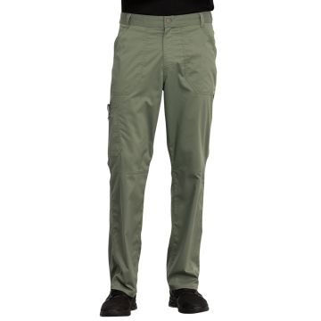 Cherokee WW140 Men's 7-Pocket Fly Drawstring Front Pant - Olive