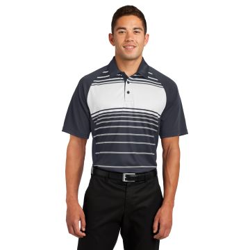 Sport-Tek ST600  DISCONTINUED  Sport-Tek &#174;  Dry Zone &#174;  Sublimated Stripe Polo. ST600 - Black