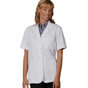 Fashion Seal 105 Women's Three-Pocket 30" Short-Sleeve Consultation Lab Coat