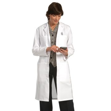 Fashion Seal 1475 Unisex Six-Pocket 41" Full-Length Lab Coat - White