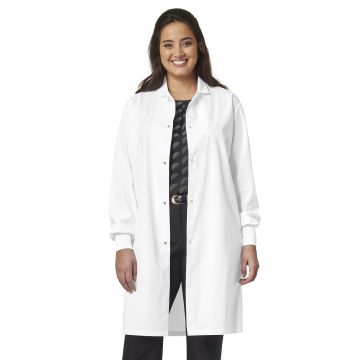 Fashion Seal 3419 Unisex Pocketless 41" Full-Length Snap Front Lab Coat