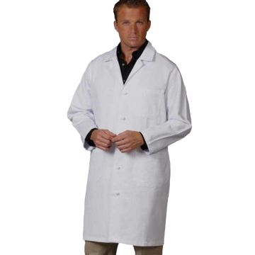 Fashion Seal 437 Unisex Three-Pocket 41" Full-Length Knot Button Lab Coat