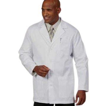 Fashion Seal 447 Men's Three-Pocket 34" Mid-Length Lab Coat