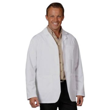 Fashion Seal 6284 Men's Three-Pocket 32" Extra-Long Consultation Lab Coat