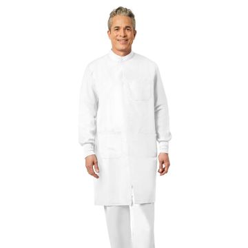Fashion Seal 6418 Unisex Three-Pocket Snap-Collar Protective Lab Coat