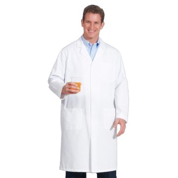 Fashion Seal 6499 Men's Three-Pocket 45" Full-Length Extra Long Lab Coat