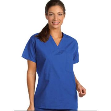 Fashion Seal 6690 Unisex Reversible V-Neck Top in Blueberry