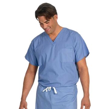 Fashion Seal 6691 Unisex Reversible V-Neck Top in Ciel Blue