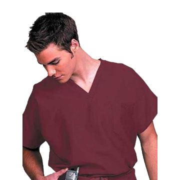 Fashion Seal 78741 Unisex 1-Pocket Top in Burgundy