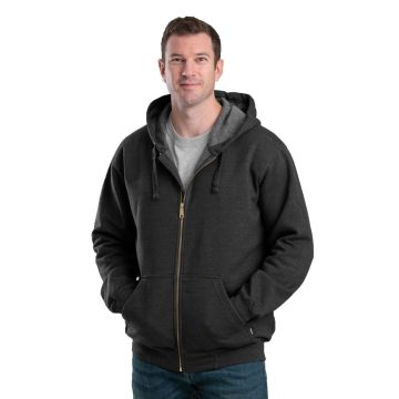 Berne SZ413 Men's Heritage Full-Zip Hooded Sweatshirt - BLACK