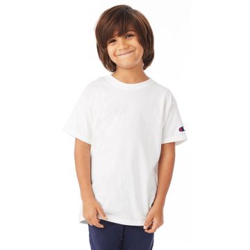 Champion T435 Youth 6.1 oz. Short-Sleeve T-Shirt - WHITE