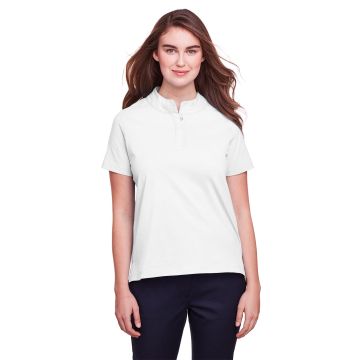 UltraClub UC105W Ladies' Lakeshore Stretch Cotton Performance Polo - WHITE