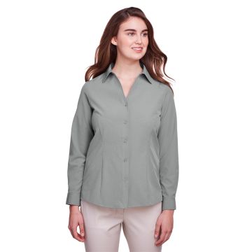UltraClub UC500W Ladies' Bradley Performance Woven Shirt - SILVER