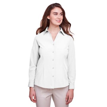 UltraClub UC500W Ladies' Bradley Performance Woven Shirt - WHITE